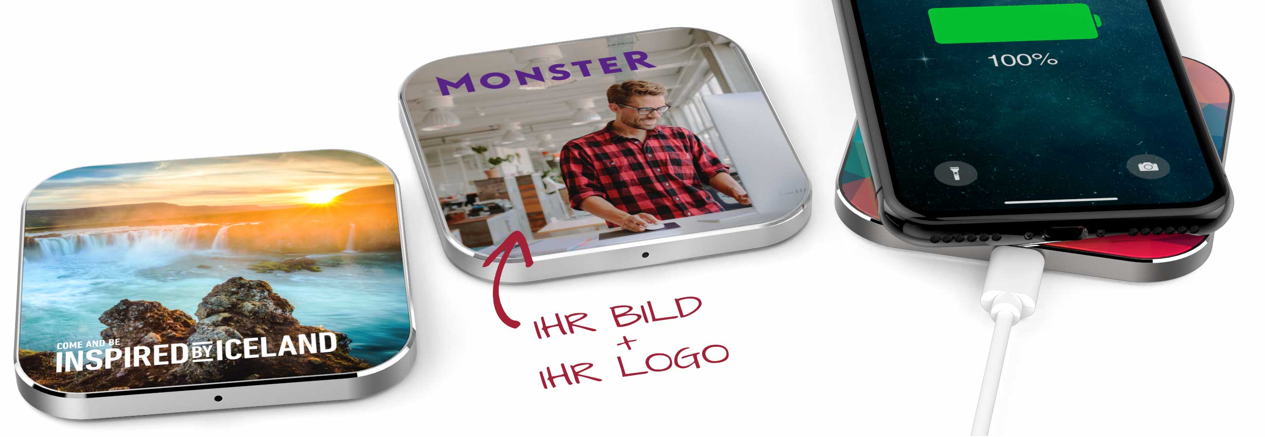 wireless chargers wprinted with a photo
