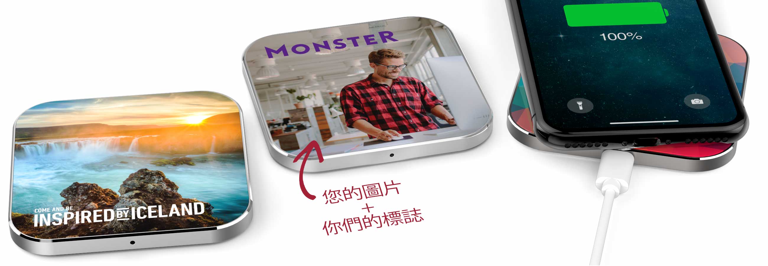 wireless chargers wprinted with a photo