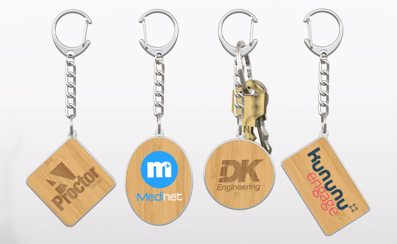 Key Forthing Custom Promotional Bamboo Keyrings, KeyCraft