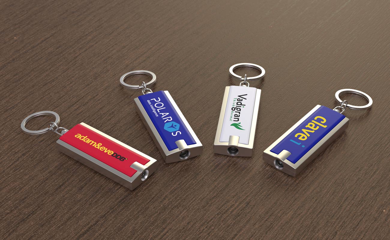 personalised led keyrings
