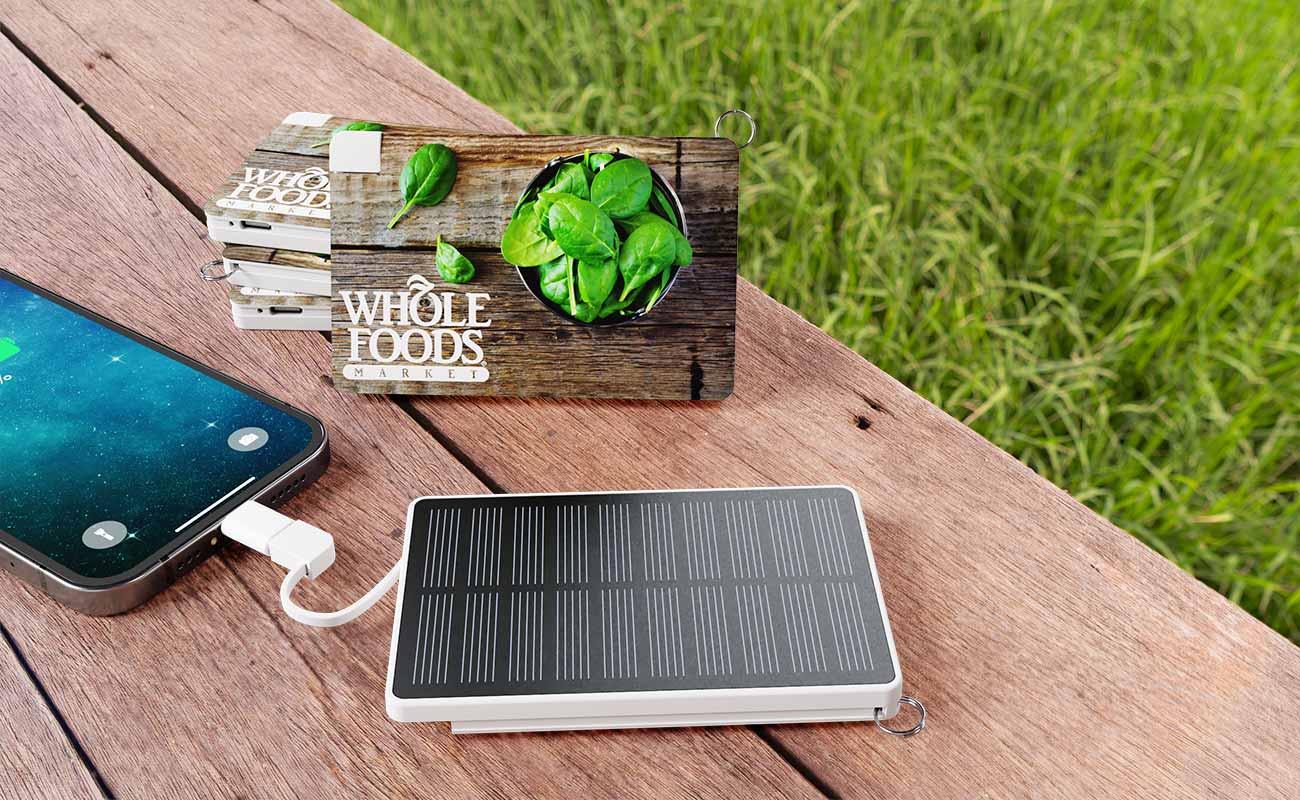 Promotional Stellar 8000 mAh Solar Power Bank from Fluid Branding