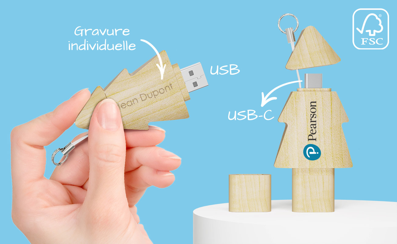  Tree Shaped Wooden Flash Drives 